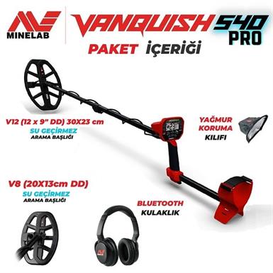 Minelab Dedektör Vanquish 540 Dedektör Pro Paket