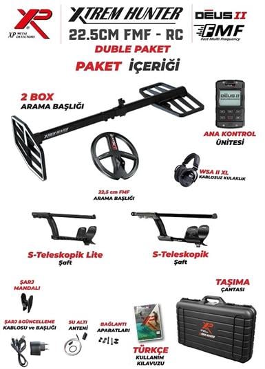 Xtrem Hunter Dedektör - DOUBLE PAKETLER 22-FMF-RC-WSA2XL
