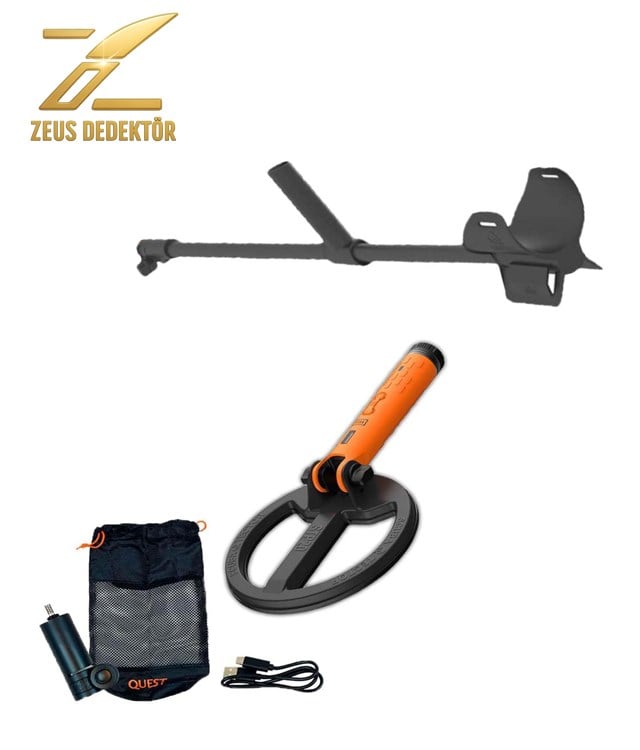 Quest Metal Detectors Scuba Tector PRO Su Altı Dedektörü & Sahil Arama Dedektörü - 20 cm Başlıklı - Arama Kollu