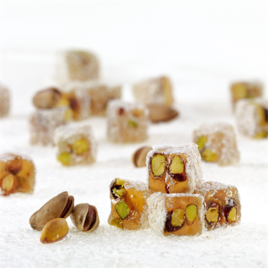 Coconut Double Roasted Pistachio Turkish Delight 500g