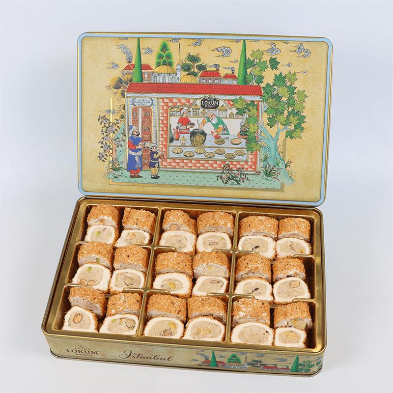 Hurrem Sultan Stuffed Turkish Delight with Sesame, Tahini, Pistachio, Hazelnut, Almond 600g