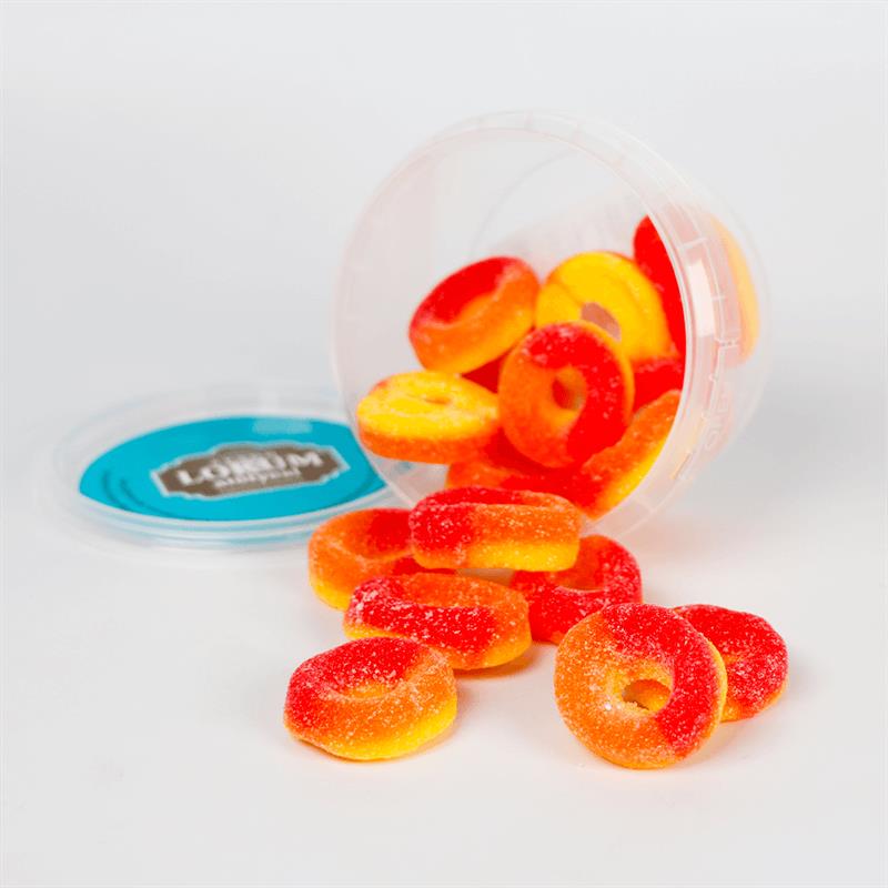 Мягкие конфеты со вкусом персика (в форме кольца) 120 г