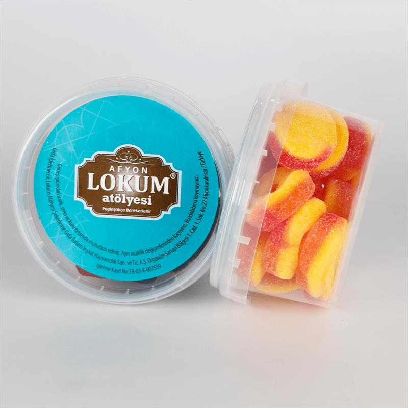 Мягкие конфеты со вкусом персика (в форме кольца) 120 г