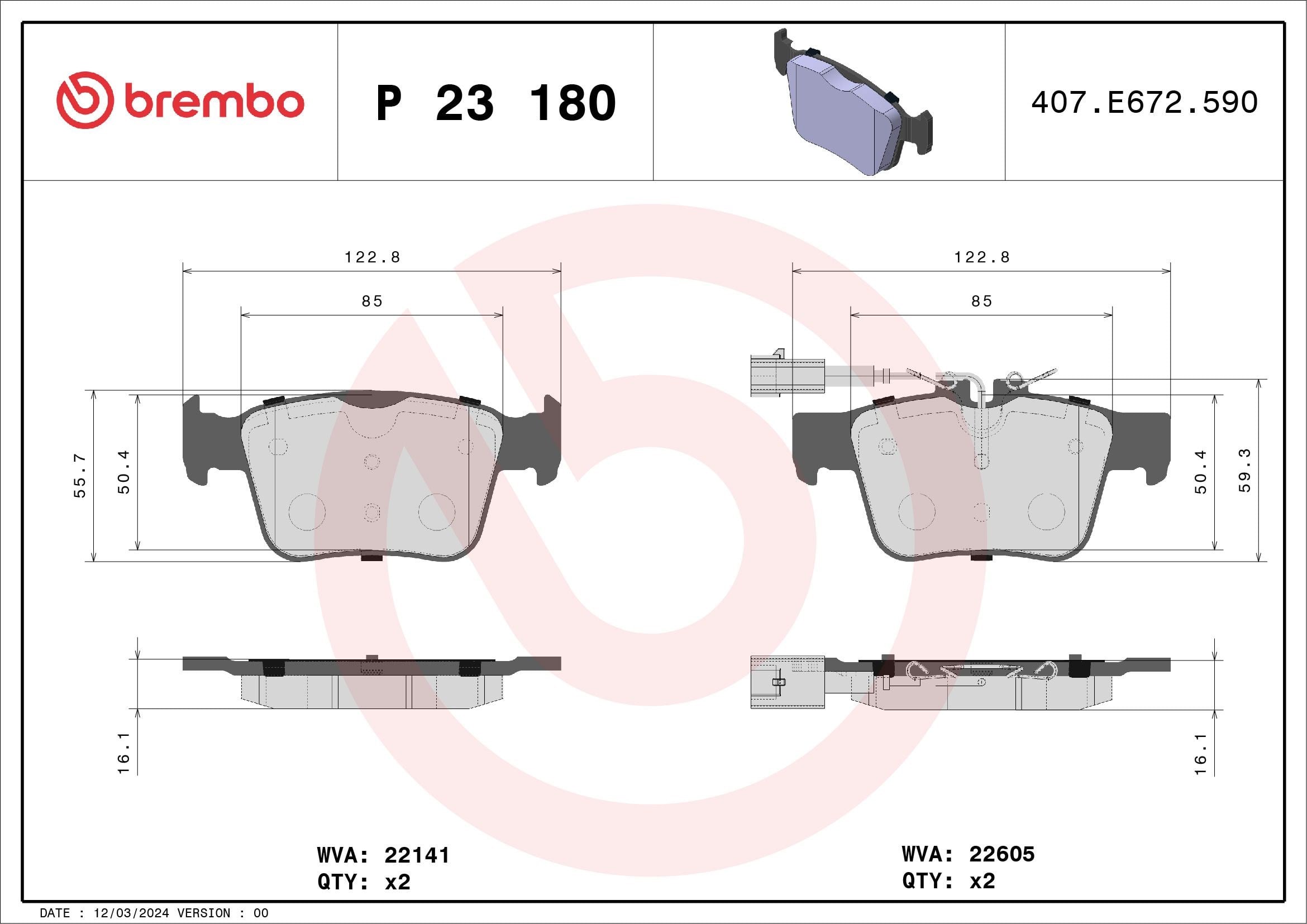 Alfa Romeo Giulia - Stelvio - Maserati Ghibli / Levante Brembo Arka Balata