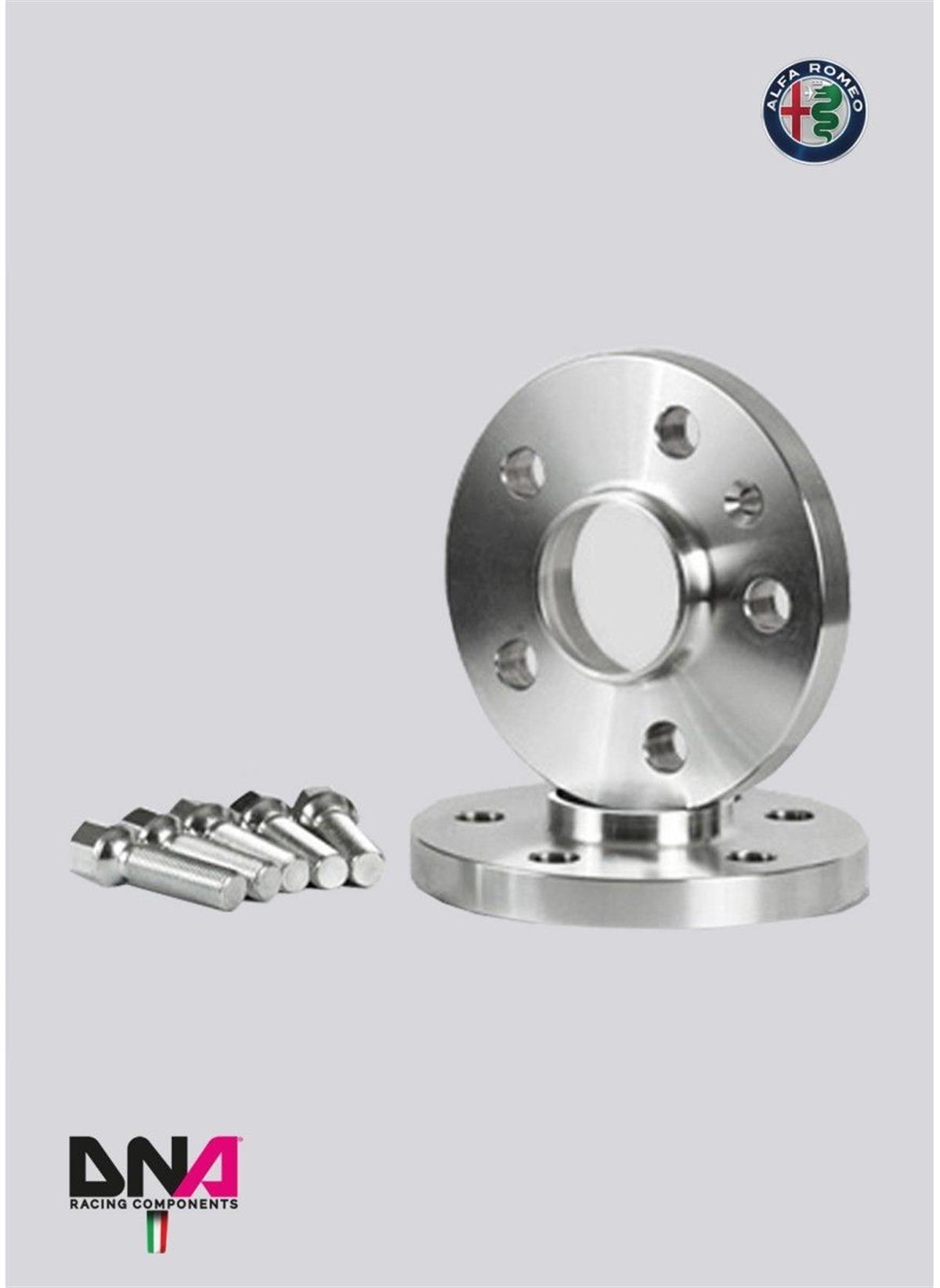 Alfa Romeo Mito Wheel Spacers (Pair) 5 Mm + Bolts Kit No Centering ( Pc0314 )