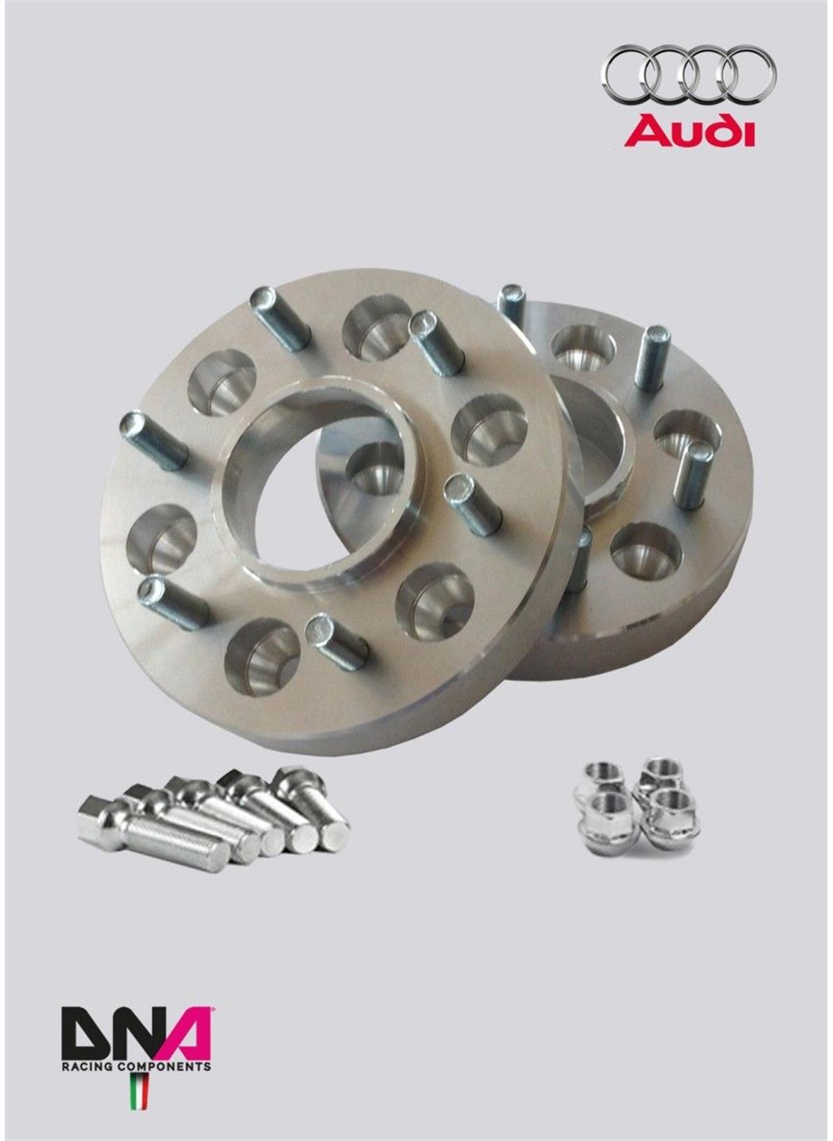 Audi A1‐S1 8X1‐8Xk Wheel Spacers (Pair) 30 Mm With Double Holes Patterns + Bolts And Nuts Kit ( Pc1285 )