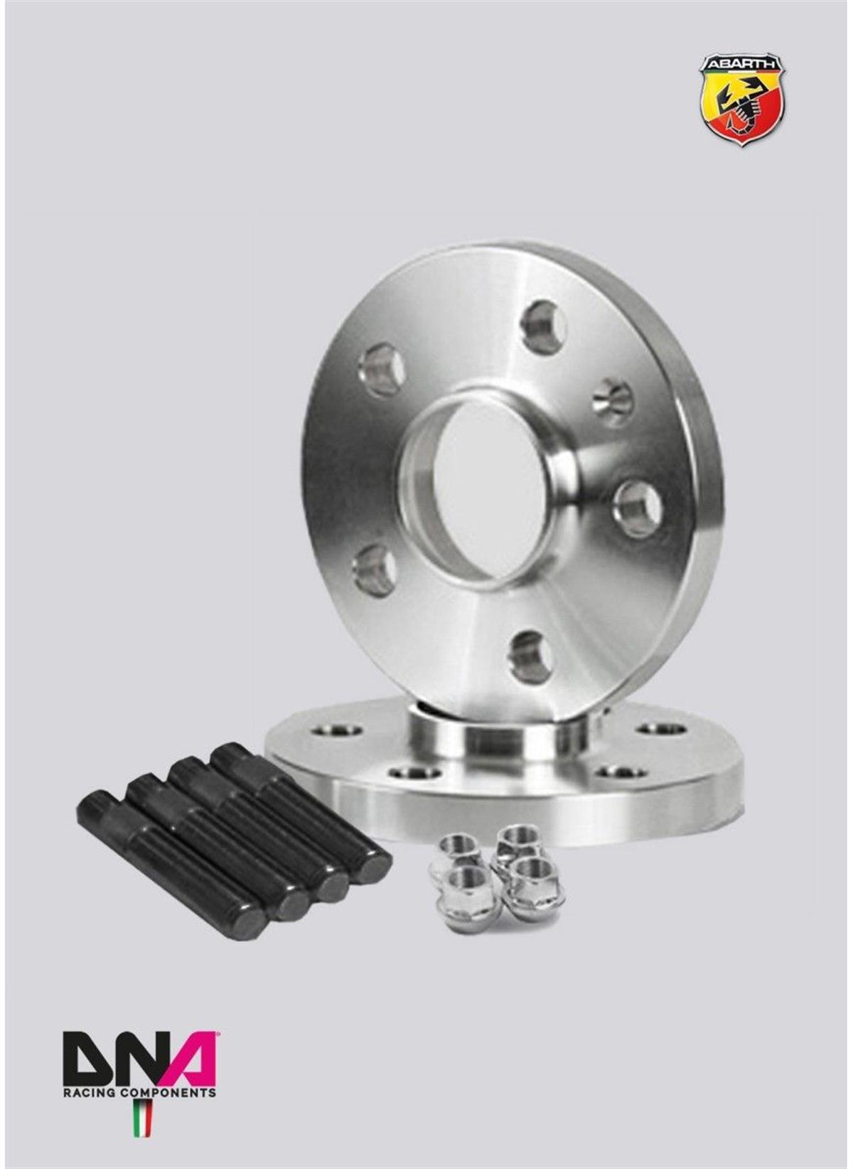 Fiat G Punto Wheel Spacers (Pair) 16 Mm + Studs + Motorsport Nuts Kit ( Pc0345 )