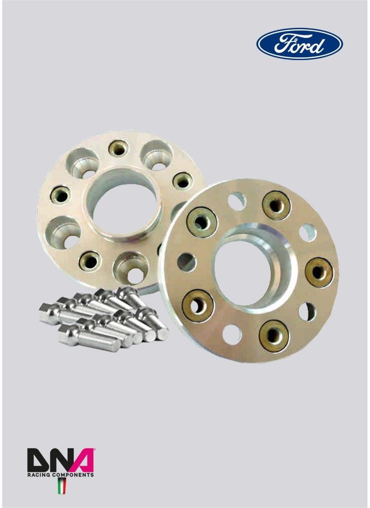 Ford Fiesta Mk7 25 Mm Wheel Spacers (Pair) And Double Bolts Kit ( Pc1046 )
