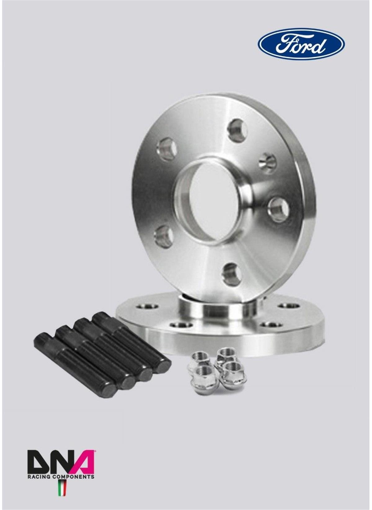 Ford Fiesta Mk7 Wheel Spacers (Pair) 20 Mm + Studs + Nuts Kit ( Pc1049 )