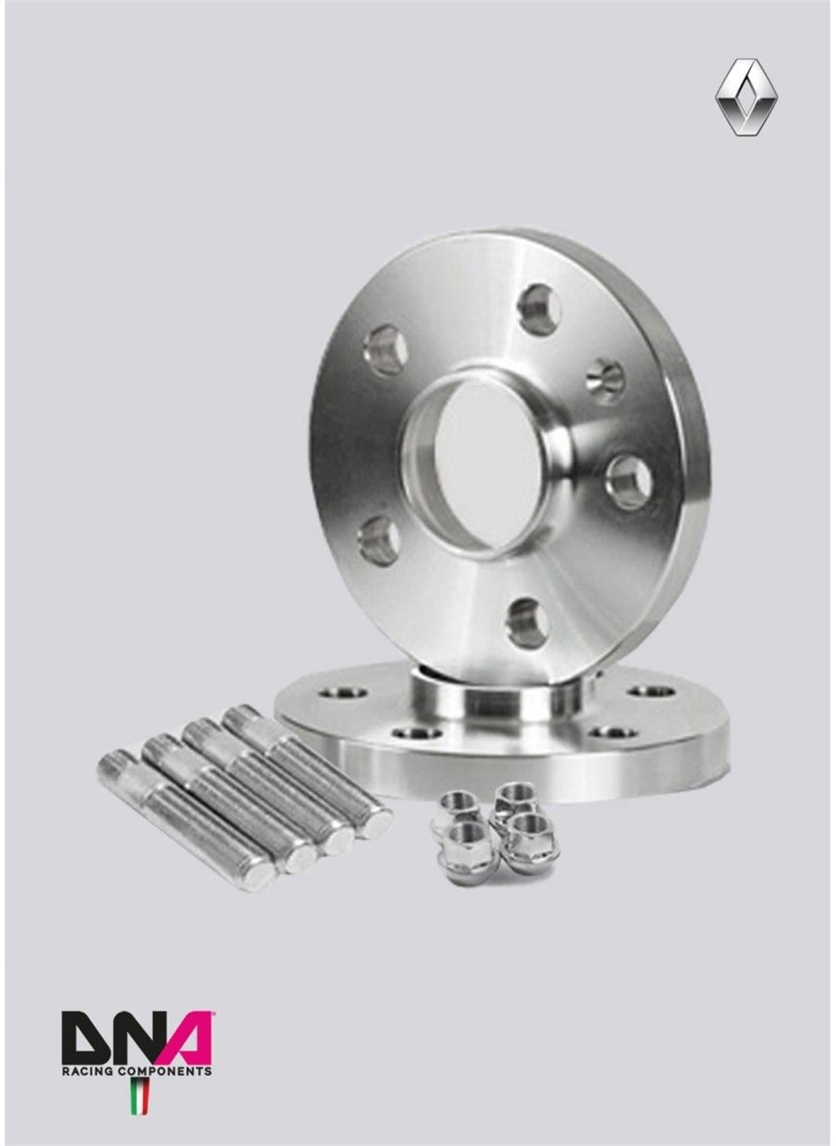 Renault Clio 3 Rs Wheel Spacers (Pair) 5 Mm + Bolts Kit (Not For Clio 3 Standard) No Centering ( Pc0322 )