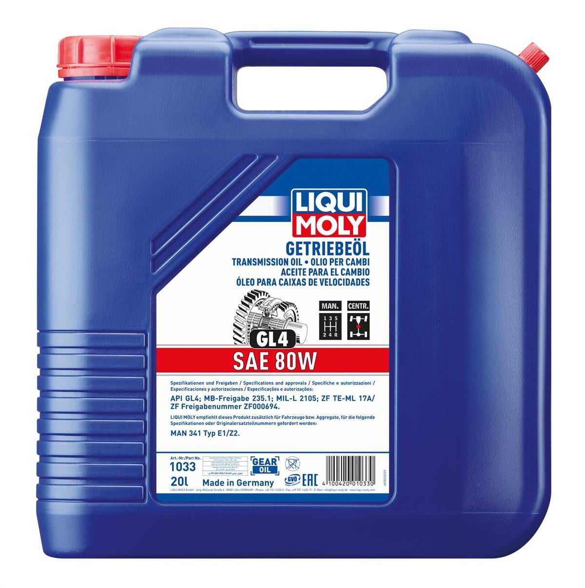 ŞANZIMAN YAĞI  GL4 80W 20L