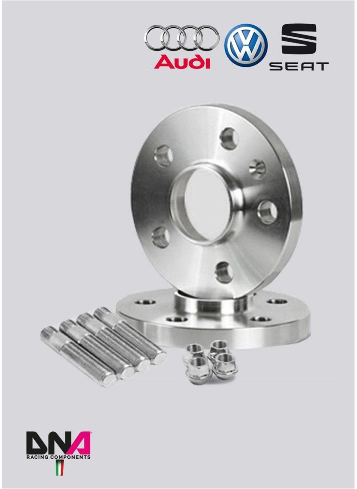 Vw Scirocco Iii Wheel Spacers (Pair) 13 Mm + Studs + Nuts Kit ( Pc1298 )