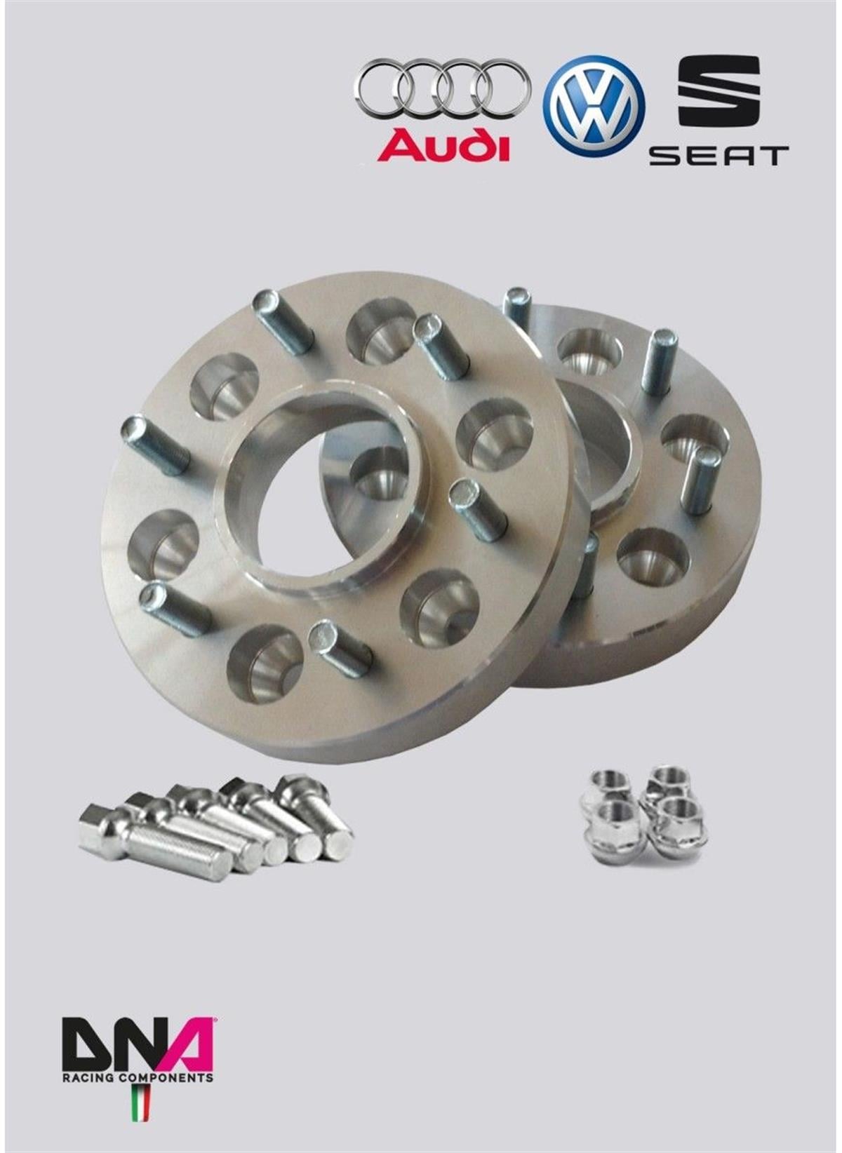 Vw Scirocco Iii Wheel Spacers (Pair) 30 Mm With Double Holes Patterns + Bolts And Nuts Kit ( Pc1304 )