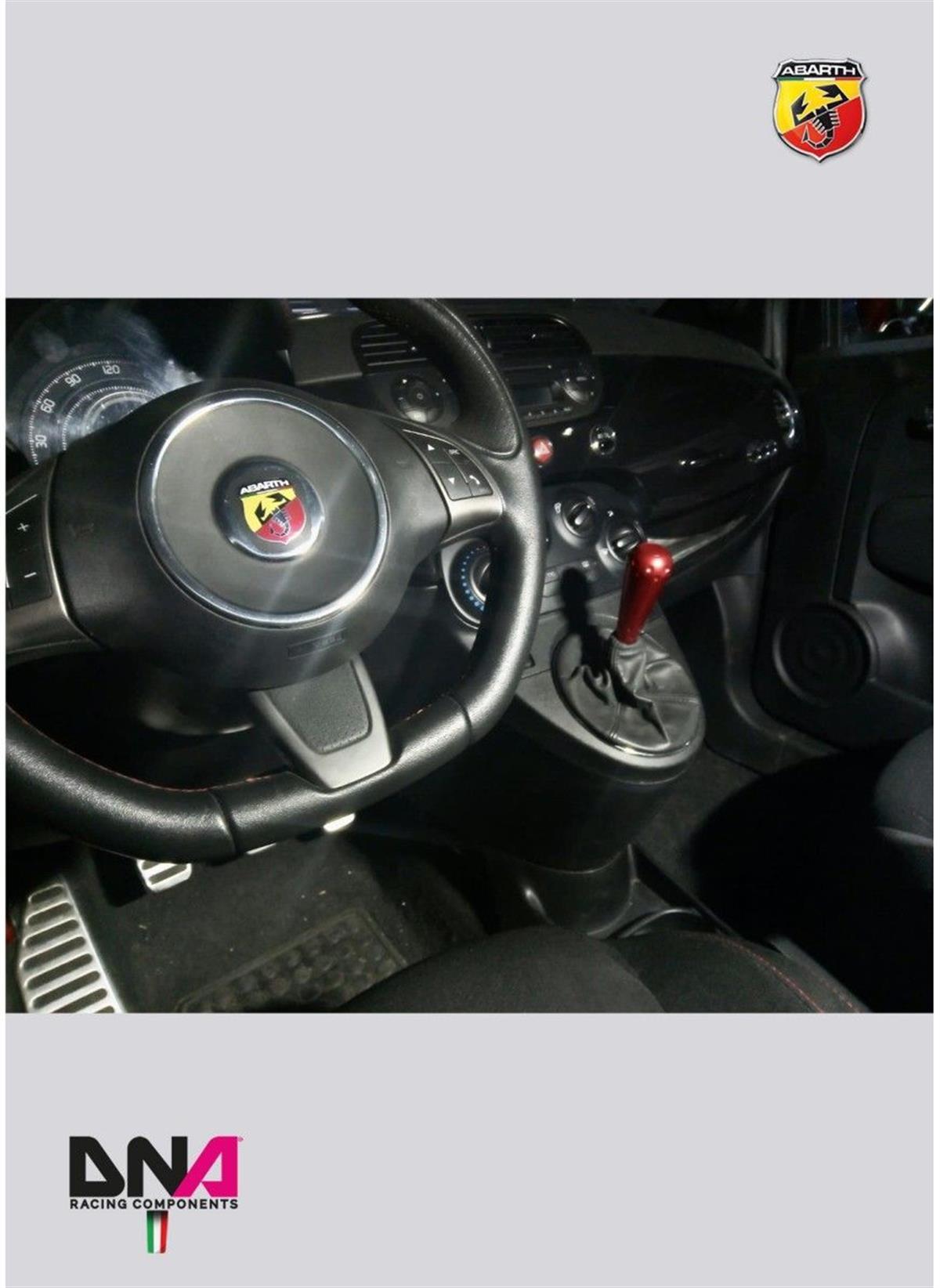 Fiat 500 Aluminium 695 Style Red Knob For Original Shift Kit ( Pc1582R )
