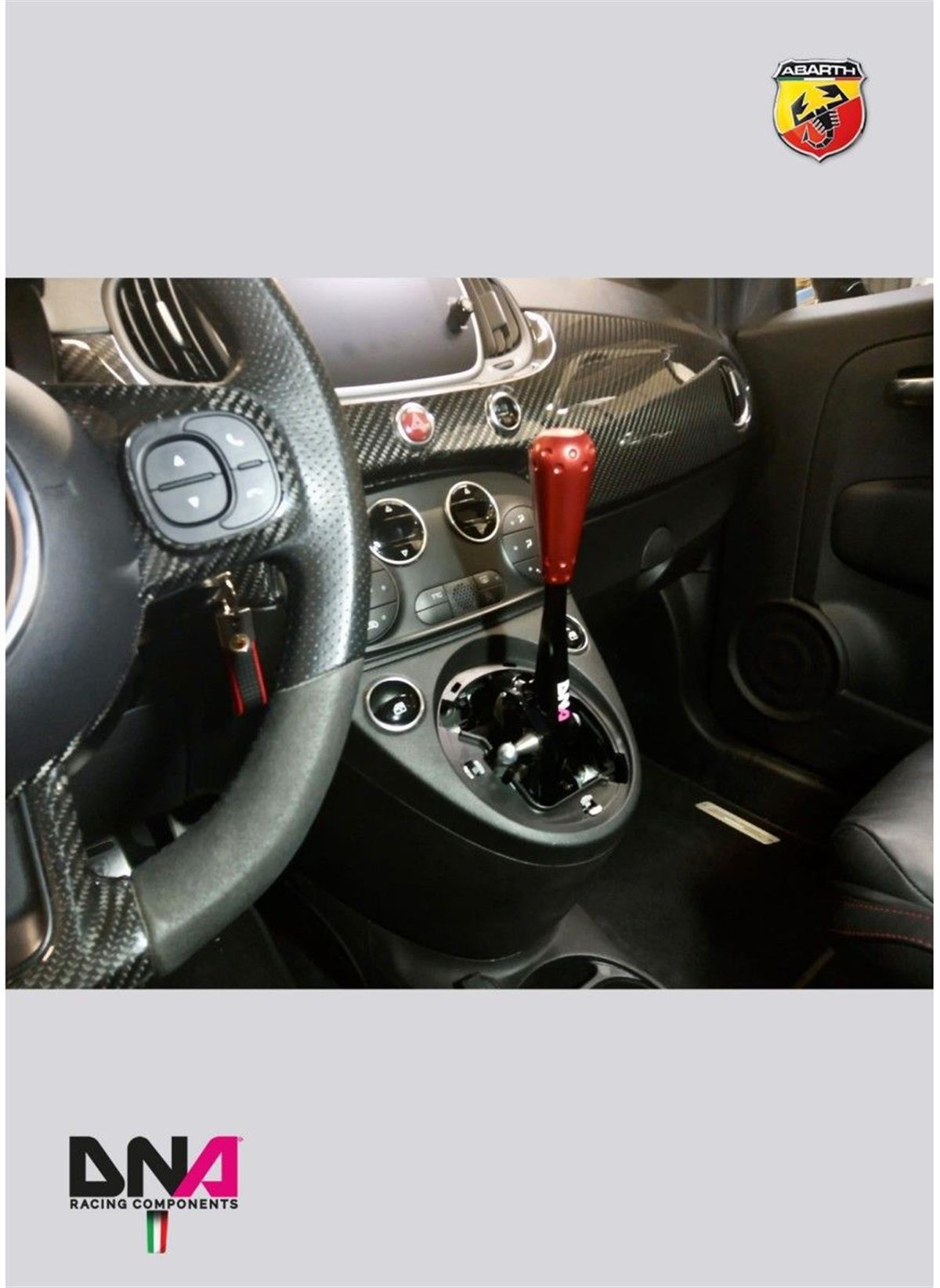 Fiat 500 Aluminium 695 Style Red Knob For Dna Shift Kit ( Pc1578Ar )