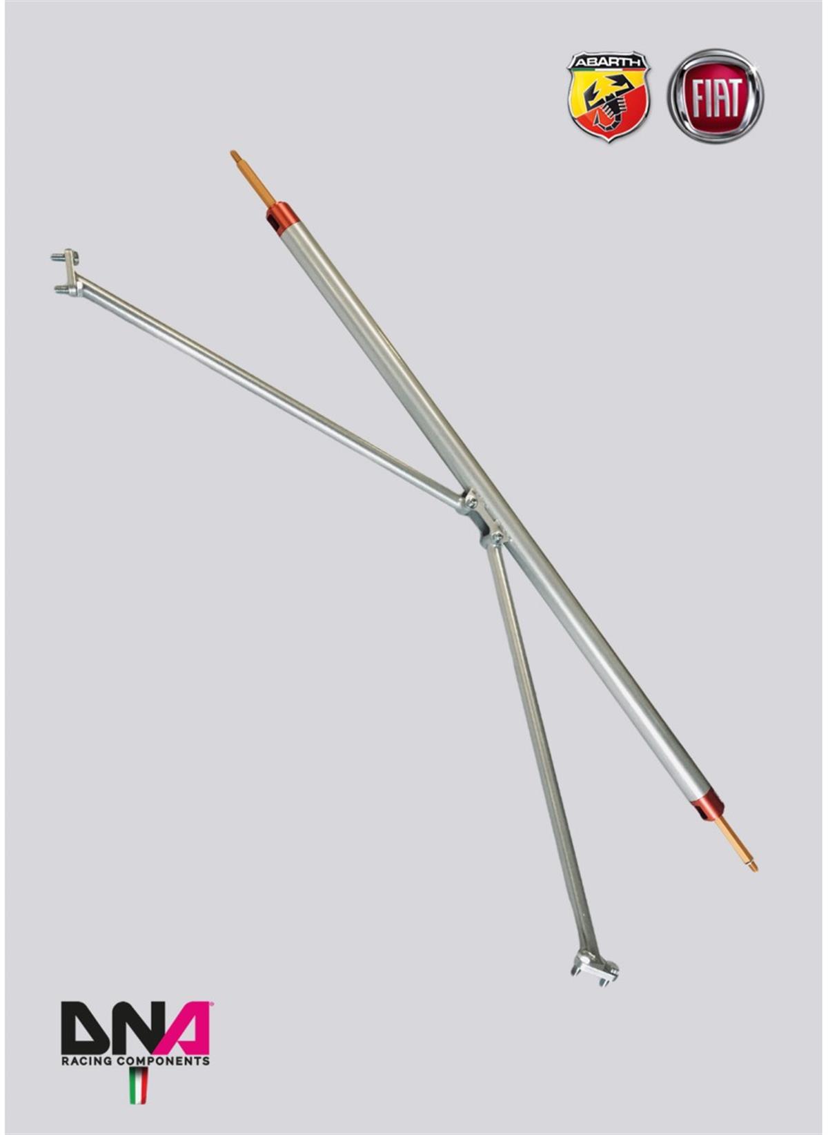 Fiat 500 Eu Rear Strut Bar With Tie Rods Kit (4 Seats) ( Pc1706 )