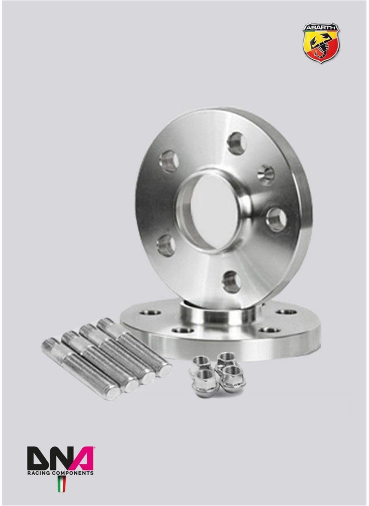 Fiat G Punto Wheel Spacers (Pair) 16 Mm + Studs + Nuts Kit ( Pc0342 )