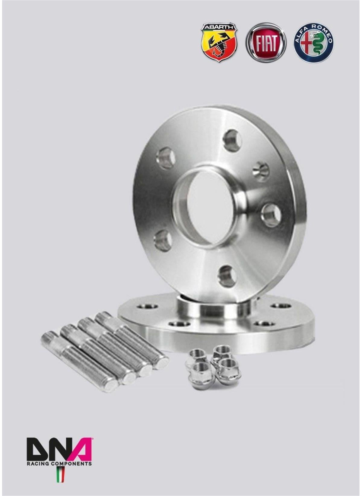 Fiat Panda Wheel Spacers (Pair) 16 Mm + Studs + Nuts Kit ( Pc0348 )