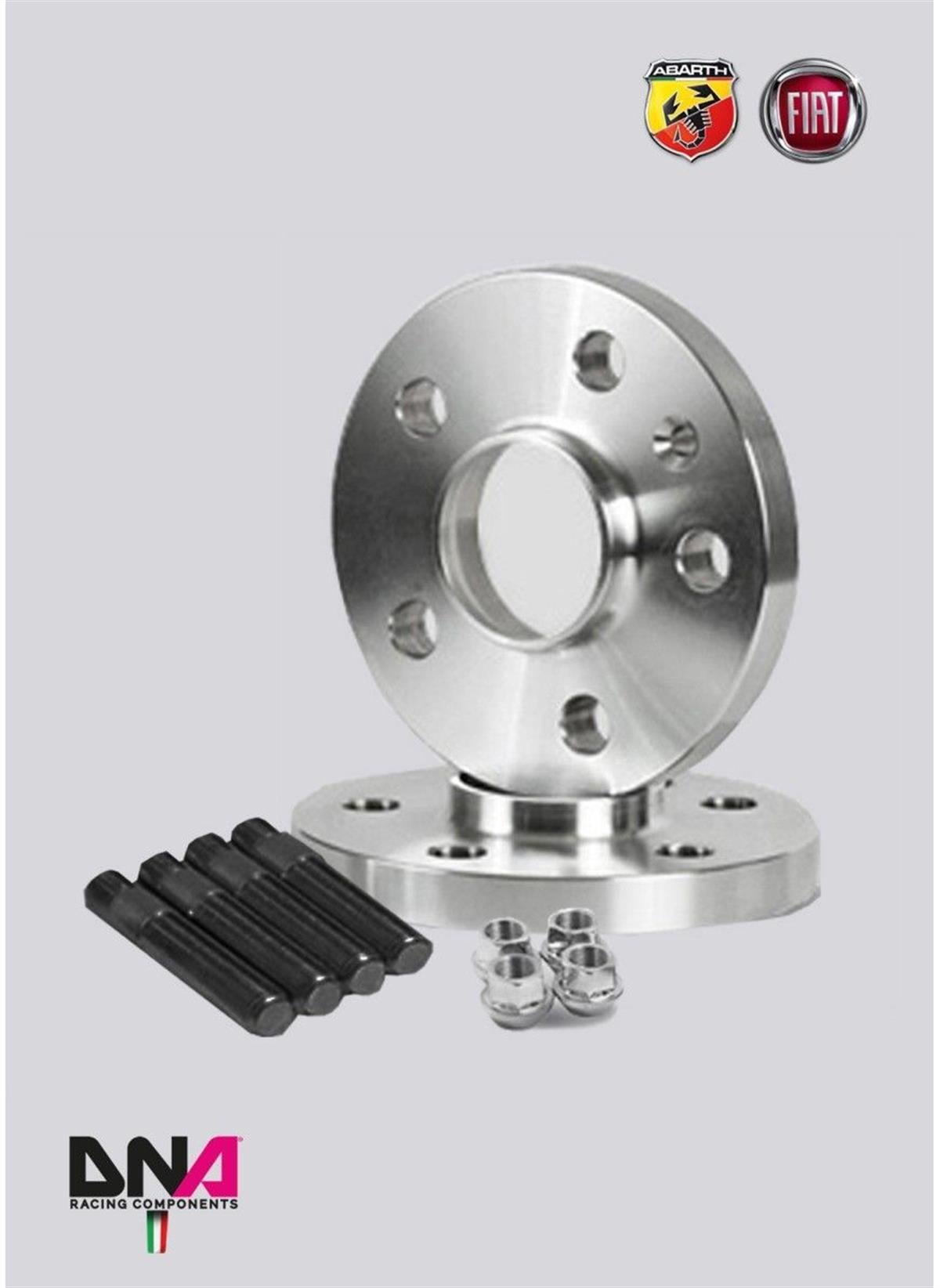 Fiat Panda Wheel Spacers (Pair) 16 Mm + Studs + Motorsport Nuts Kit ( Pc0351 )
