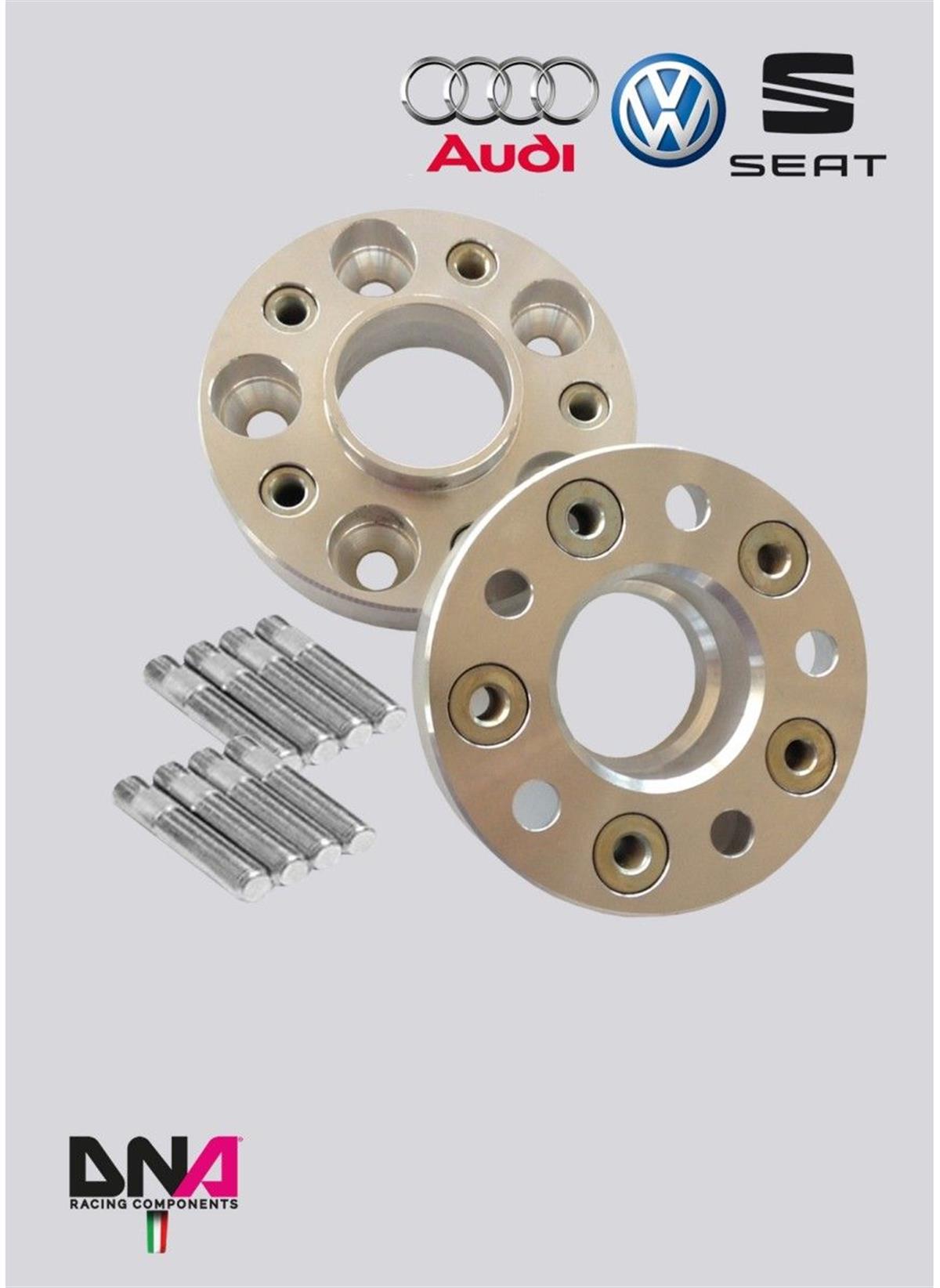 Vw Scirocco Iii Wheel Spacers (Pair) 25Mm With Inserts + Bolts And Nuts Kit ( Pc1303 )