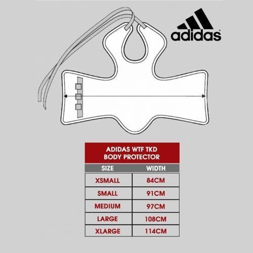 Adidas ADITAP01 WT Onaylı Taekwondo Safeguard - Çift Taraflı Vücut Koruyucu