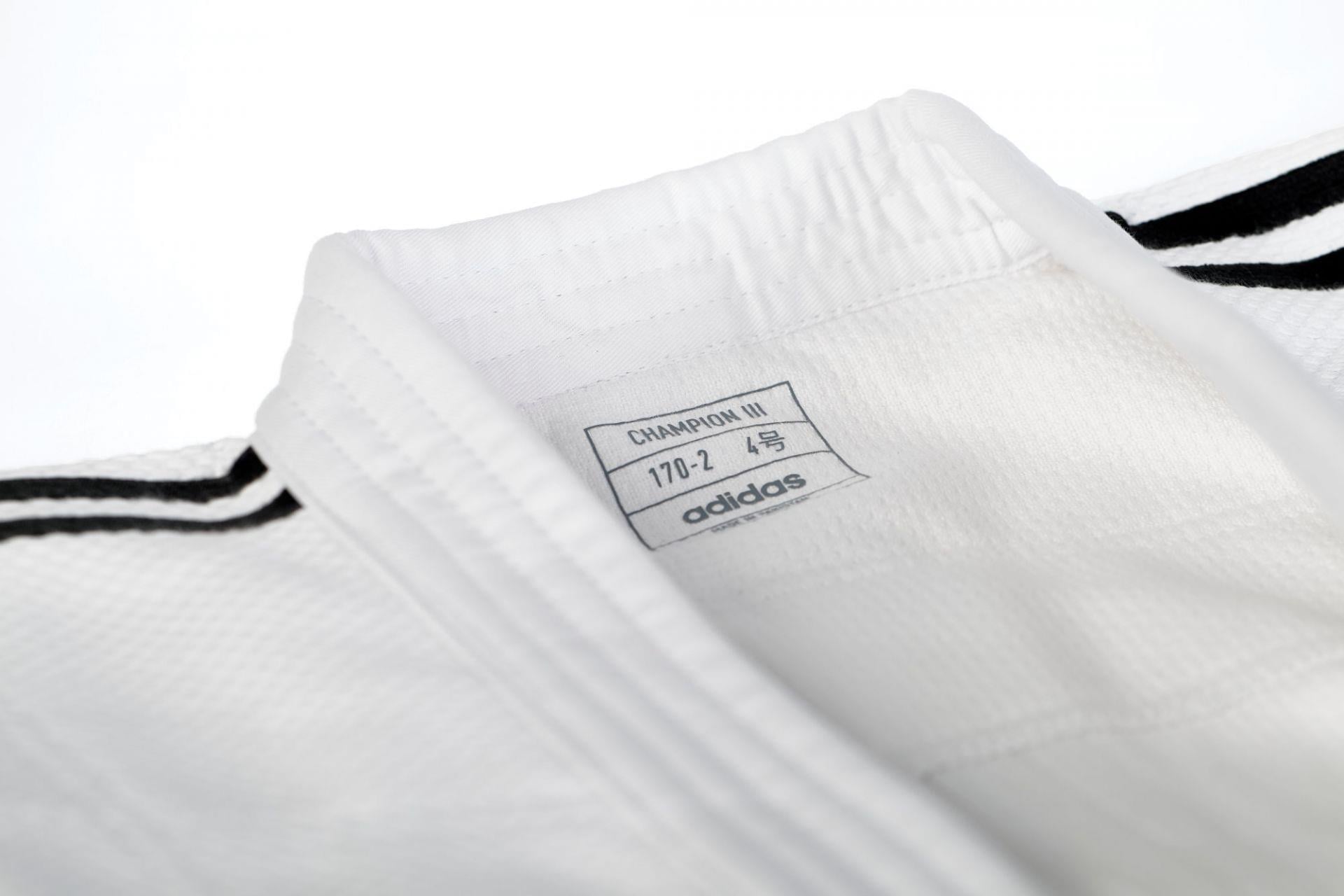 Adidas Champion III IJF Onaylı Judo Elbisesi Beyaz Judogi
