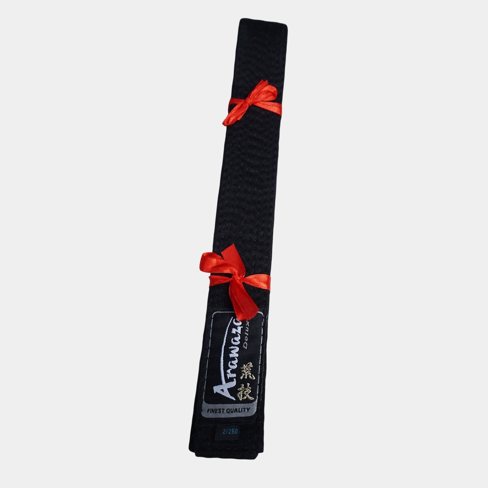 Arawaza WKF Onaylı Deluxe Satin Siyah Kuşak