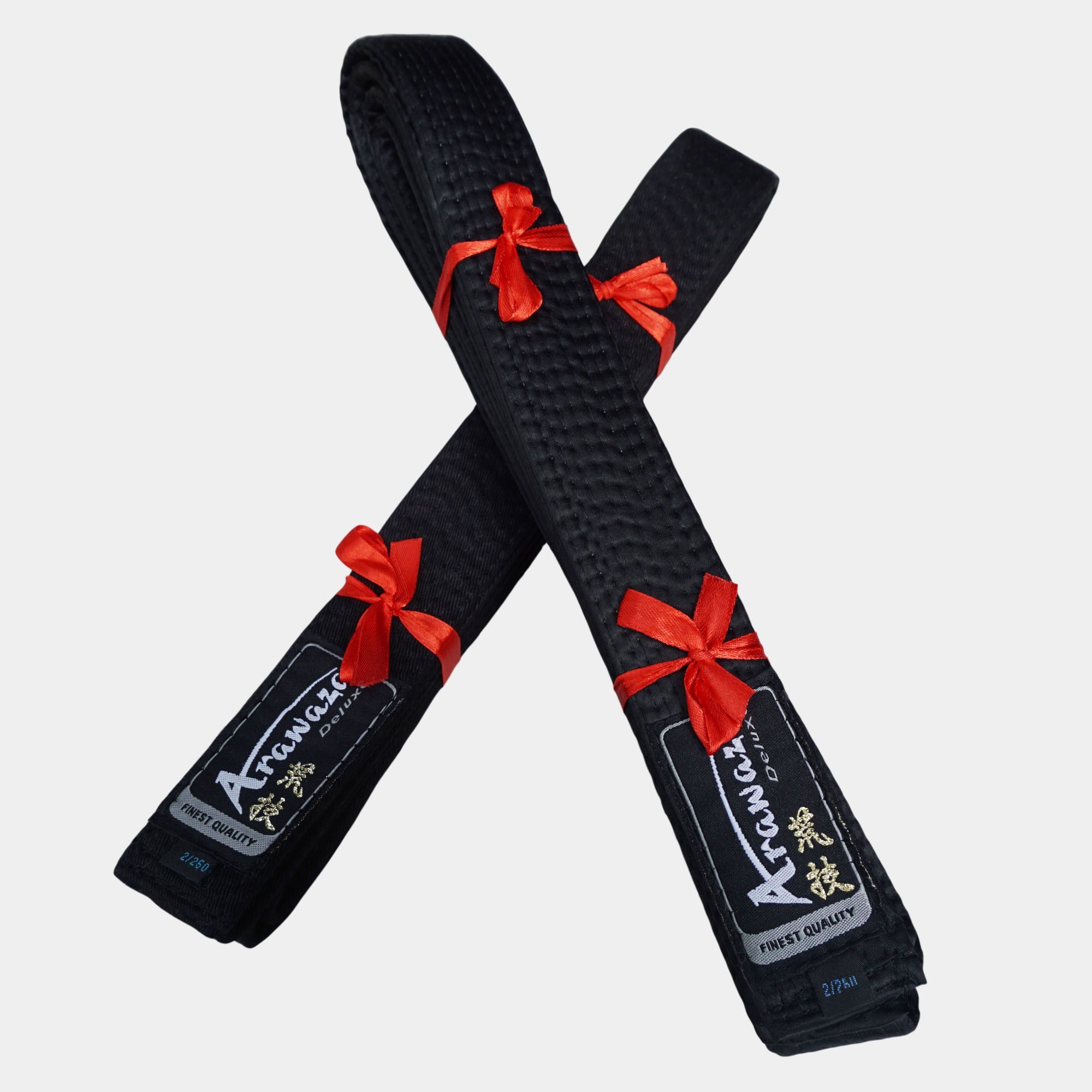 Arawaza WKF Onaylı Deluxe Satin Siyah Kuşak