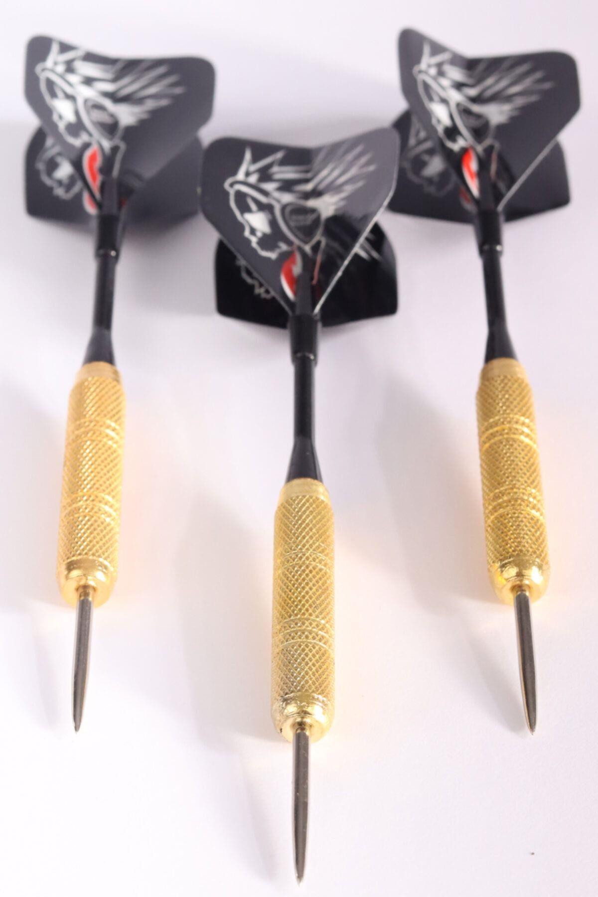 Delta 18 Gr. Dart Oku (3’lü Set) - Çelik Uç + Pirinç Gövde + Renkli Kanat - Dart Oku Seti