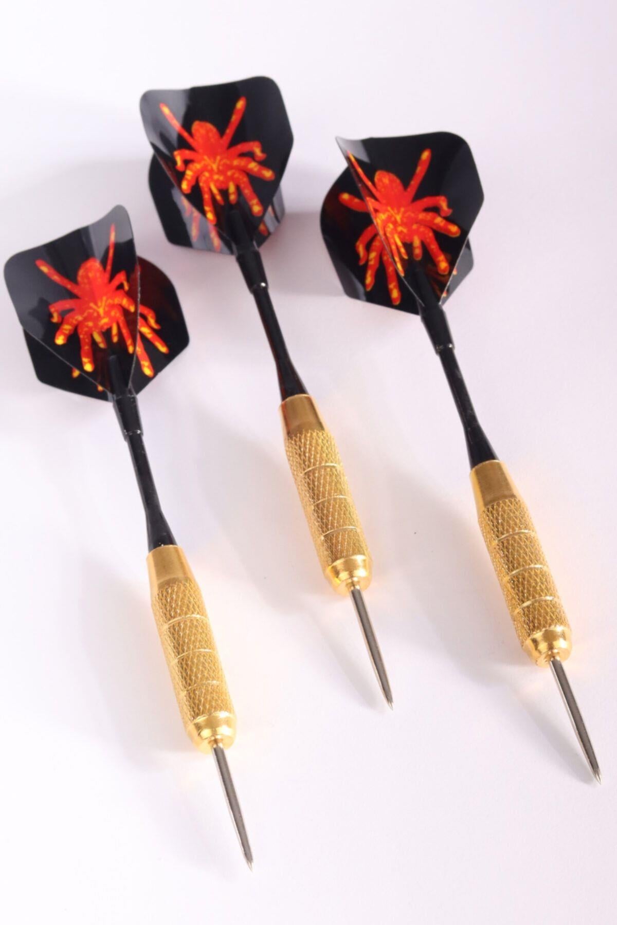 Delta 20 Gr. Dart Oku (3’lü Set) - Çelik Uç + Pirinç Gövde + Renkli Kanat - Dart Oku Seti