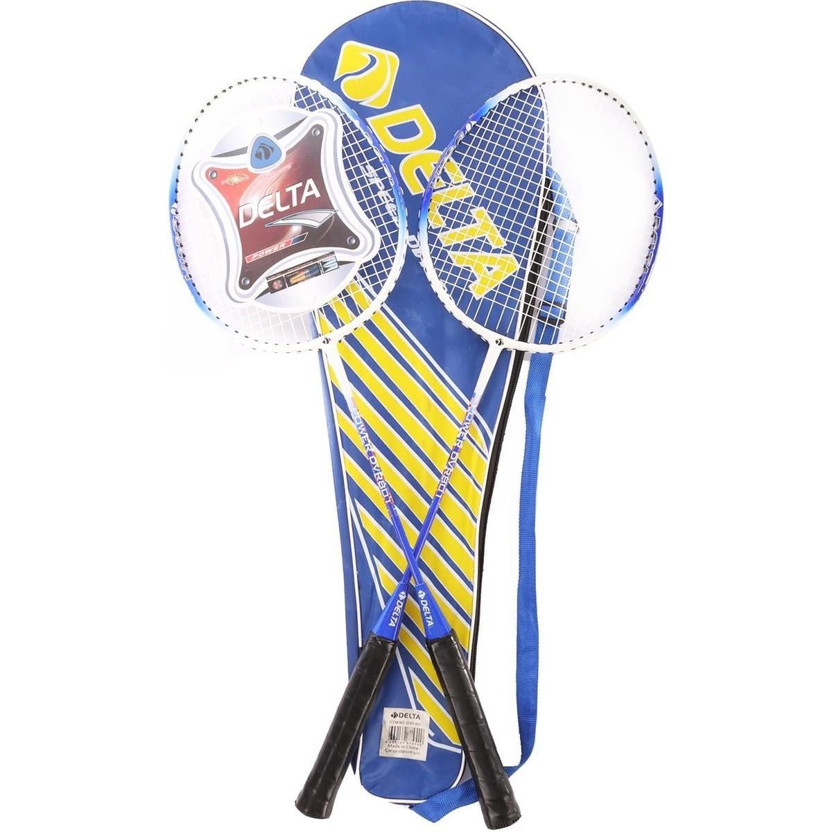 Delta Tek Parça Halinde Üretim 2 Adet Dura-Strong Badminton Raketi Ve Deluxe Badminton Çantası Seti