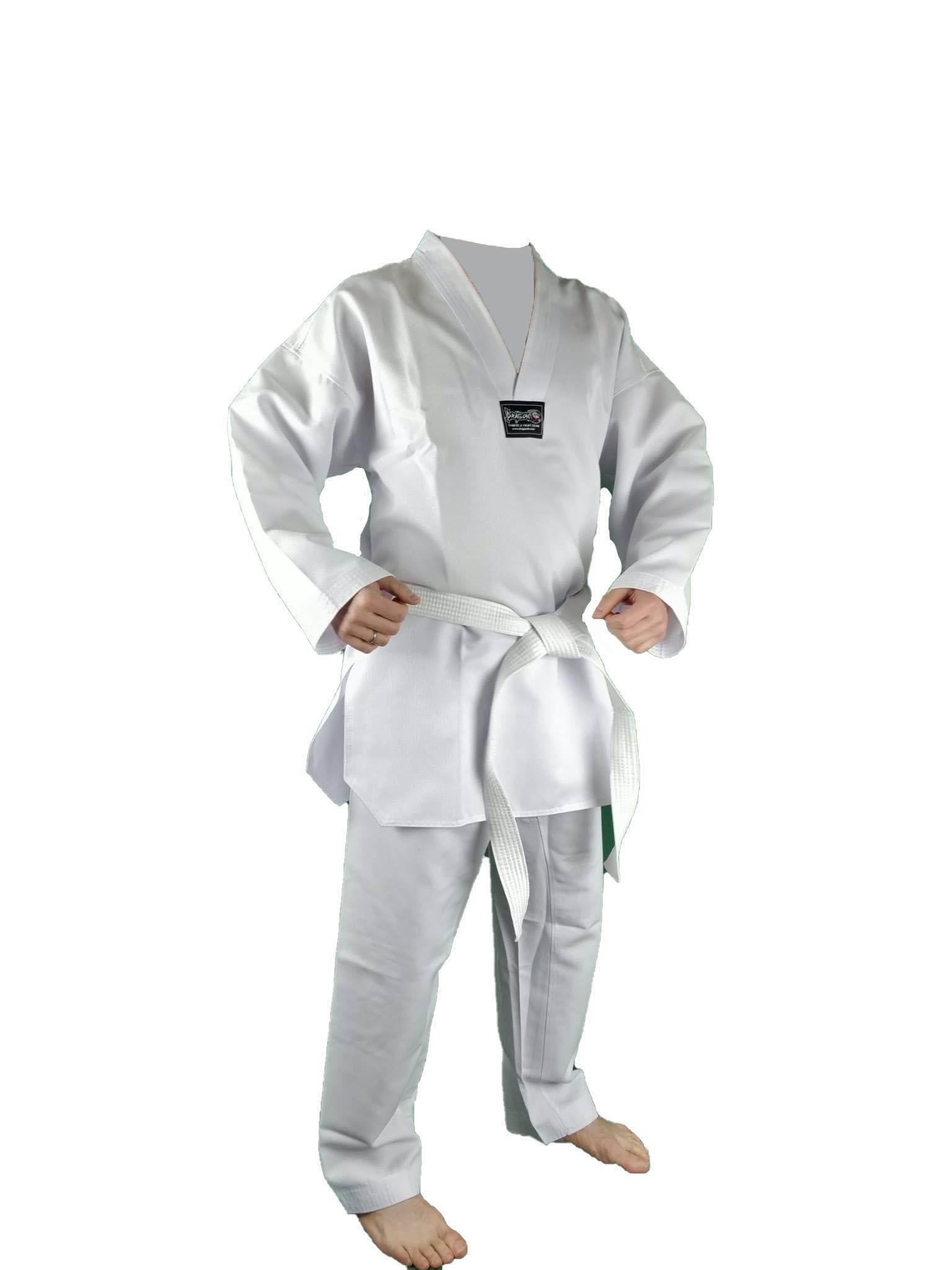 DragonDo 10013 Taekwondo Elbisesi Basic 2.0 Fitilli Beyaz Yaka Tekvondo Dobok