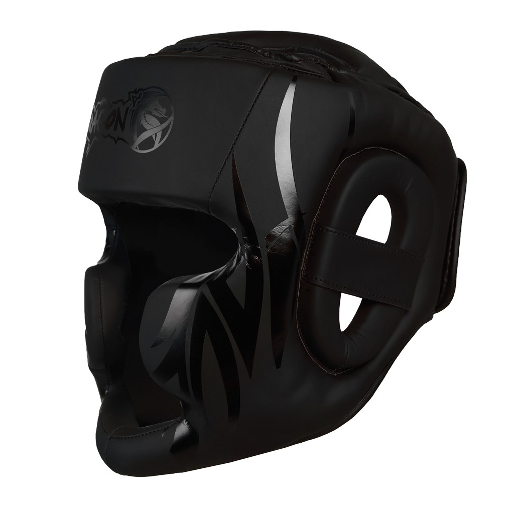 DragonDo 11749-P Black Mamba Yanakları Korumalı Kask