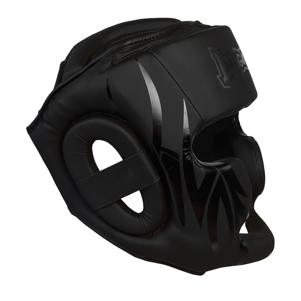 DragonDo 11749-P Black Mamba Yanakları Korumalı Kask