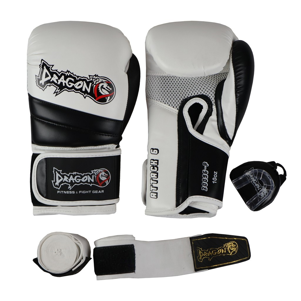 DragonDo 30096-P Attack-6 Boks Eldiveni Seti (Eldiven+Bandaj+Dişlik)