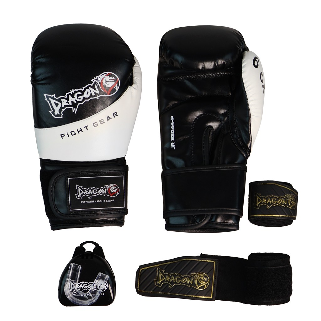 DragonDo 33044-P JR Çocuk Boks Eldiveni Seti (Eldiven+Bandaj+Dişlik)