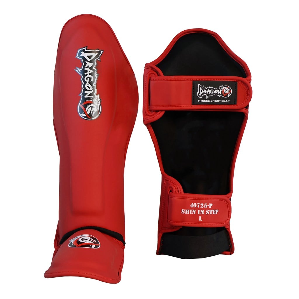DragonDo 40721-P Kaval Ayak Koruyucu 0825 Kırmızı Kick Boks Kaval Koruyucu