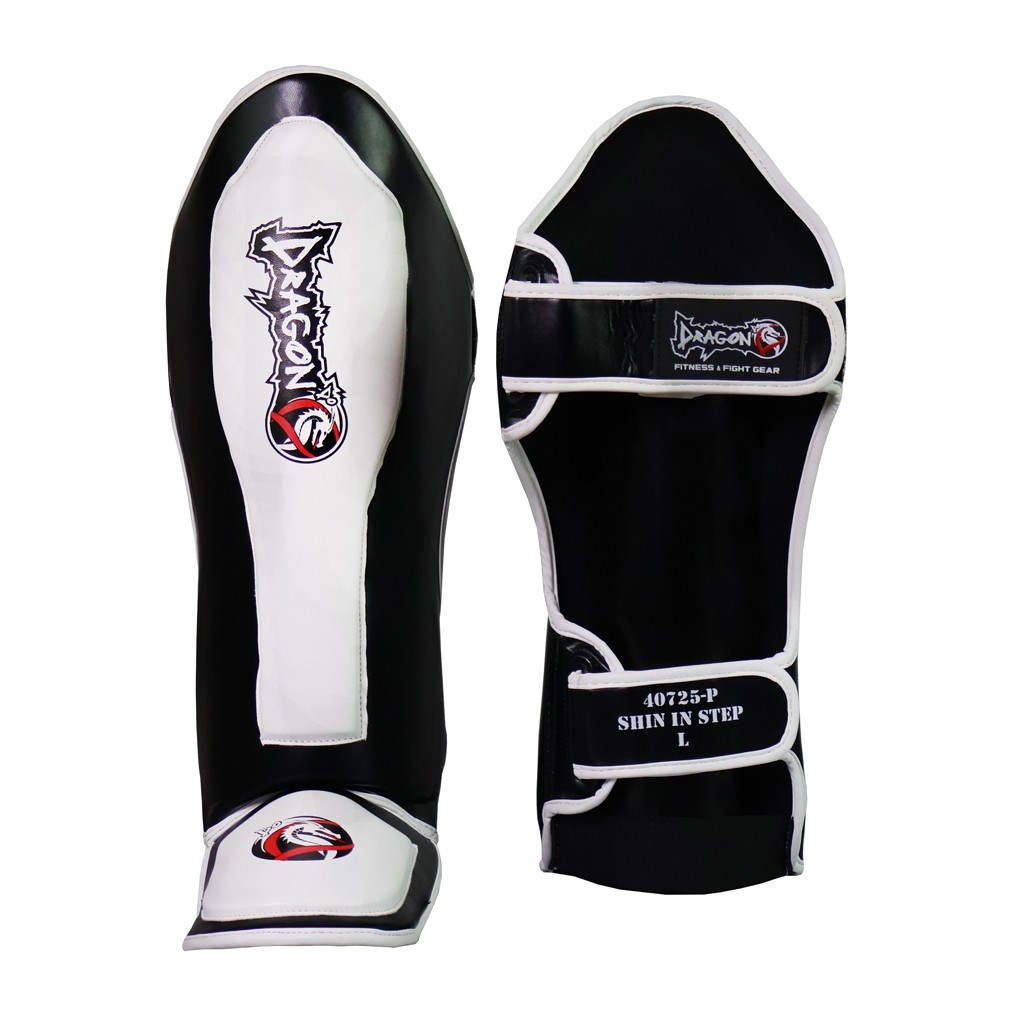 DragonDo 40725-P Kaval Ayak Koruyucu NEO Siyah Beyaz Kick Boks Kaval Koruyucu