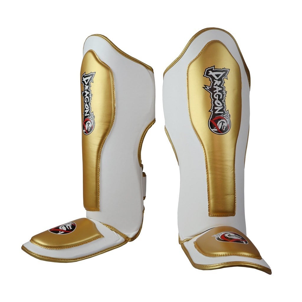DragonDo 40725-P Kaval Ayak Koruyucu NEO Gold Beyaz Kick Boks Kaval Koruyucu