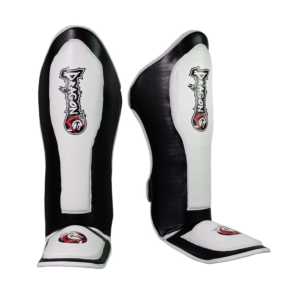 DragonDo 40725-P Kaval Ayak Koruyucu NEO Siyah Beyaz Kick Boks Kaval Koruyucu