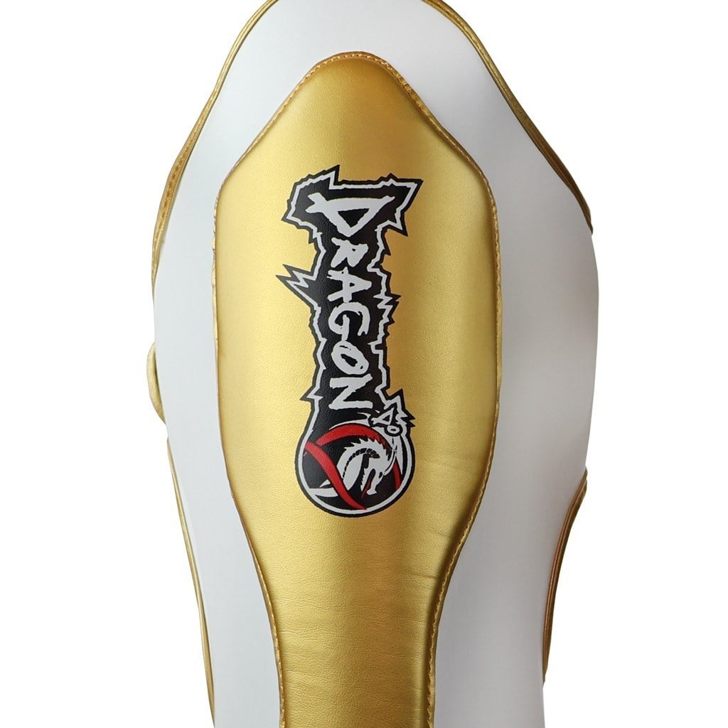 DragonDo 40725-P Kaval Ayak Koruyucu NEO Gold Beyaz Kick Boks Kaval Koruyucu