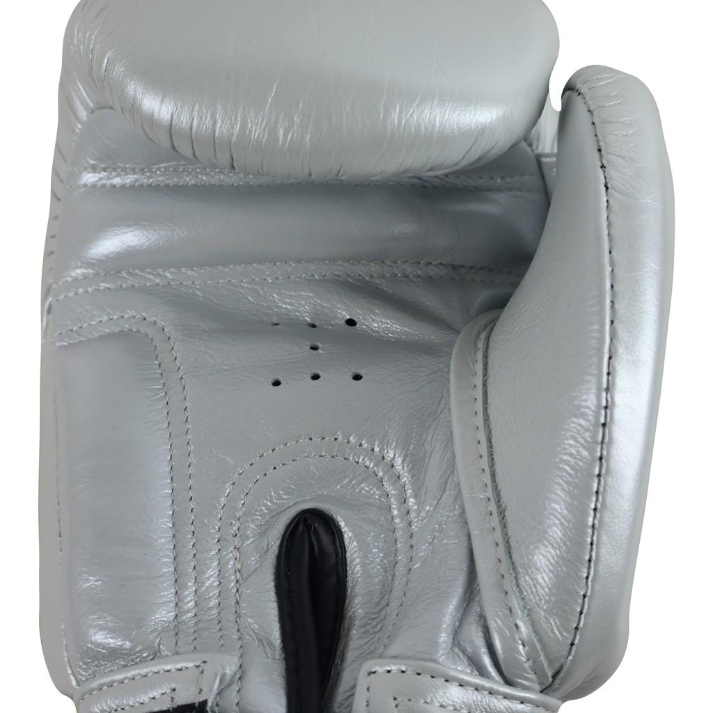 DragonDo DRGN-G3 Hakiki Deri Boks Eldiveni Gümüş Kick Boks Eldiveni