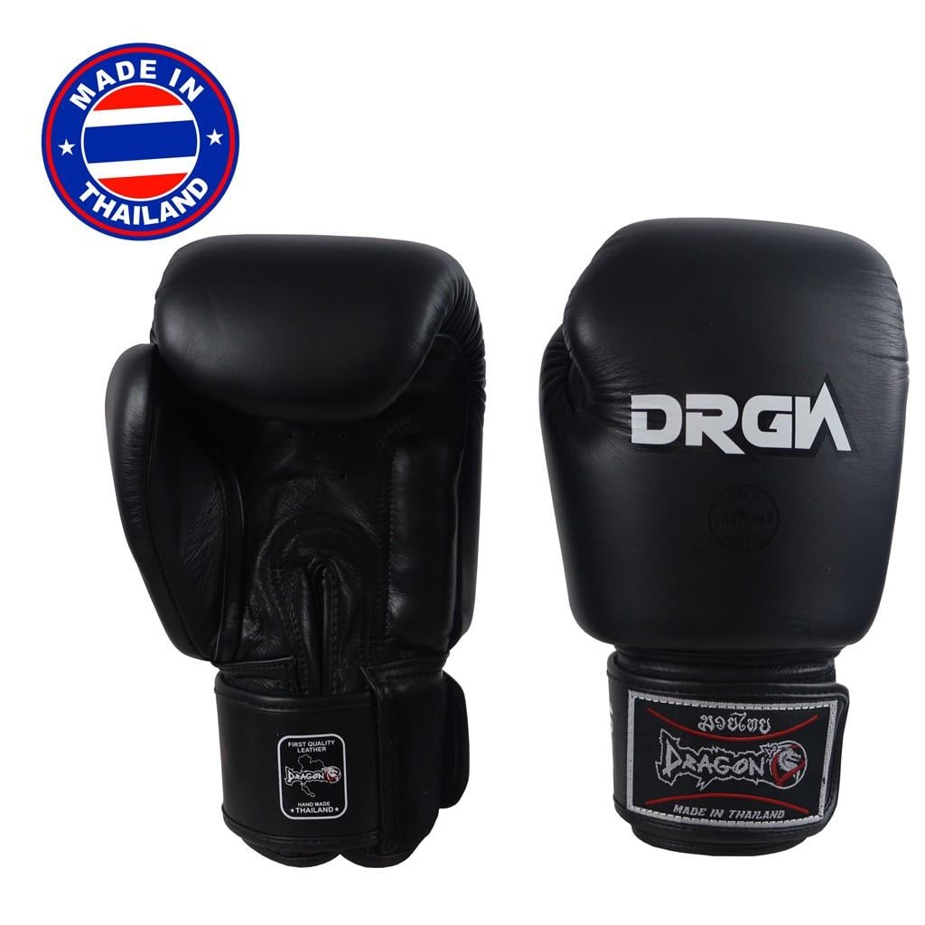 DragonDo DRGN-G3 Hakiki Deri Boks Eldiveni Siyah Muay Thai Eldiveni
