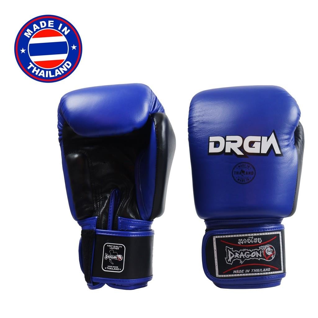 DragonDo DRGN-MG3 Hakiki Deri Boks Eldiveni Mavi Muay Thai Eldiveni