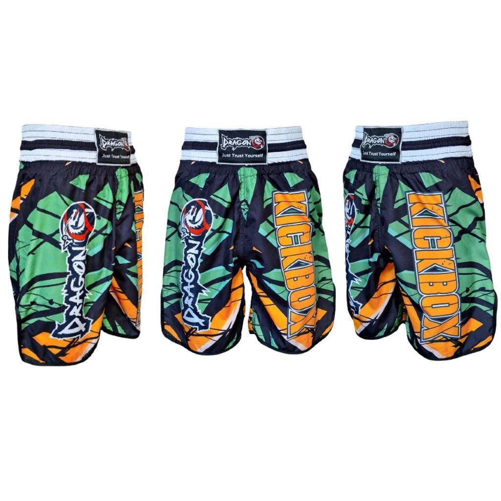 DragonDo KB245 Kick Boks Şortu Kick Boxing Antrenman Şortu Dijital Basklı Desenli Şort