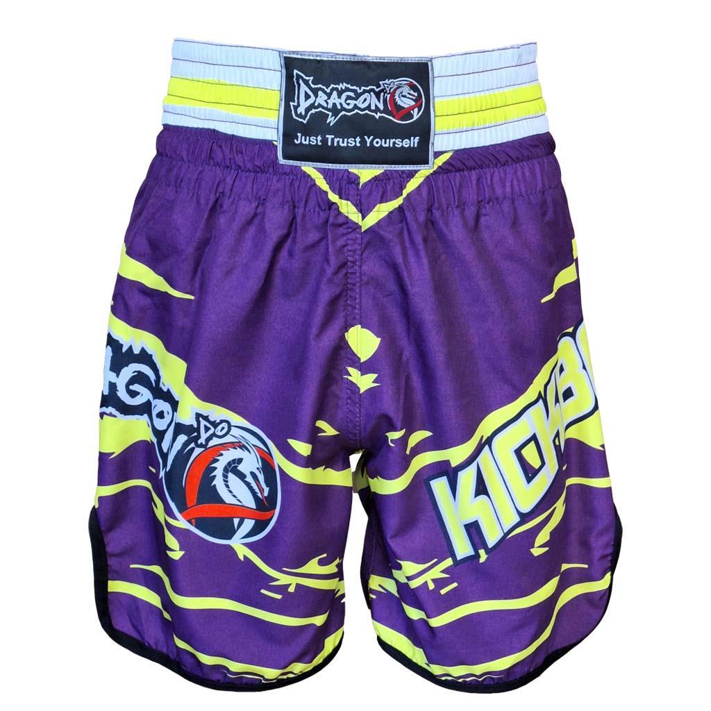 DragonDo KB246 Kick Boks Şortu Kick Boxing Antrenman Şortu Dijital Baskılı Neon Şort