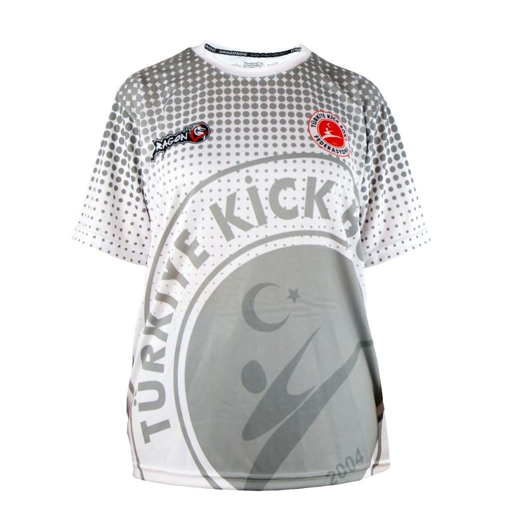 DragonDo KF2024 Kick Boks Tişörtü Beyaz Kick Boxing Tshirt