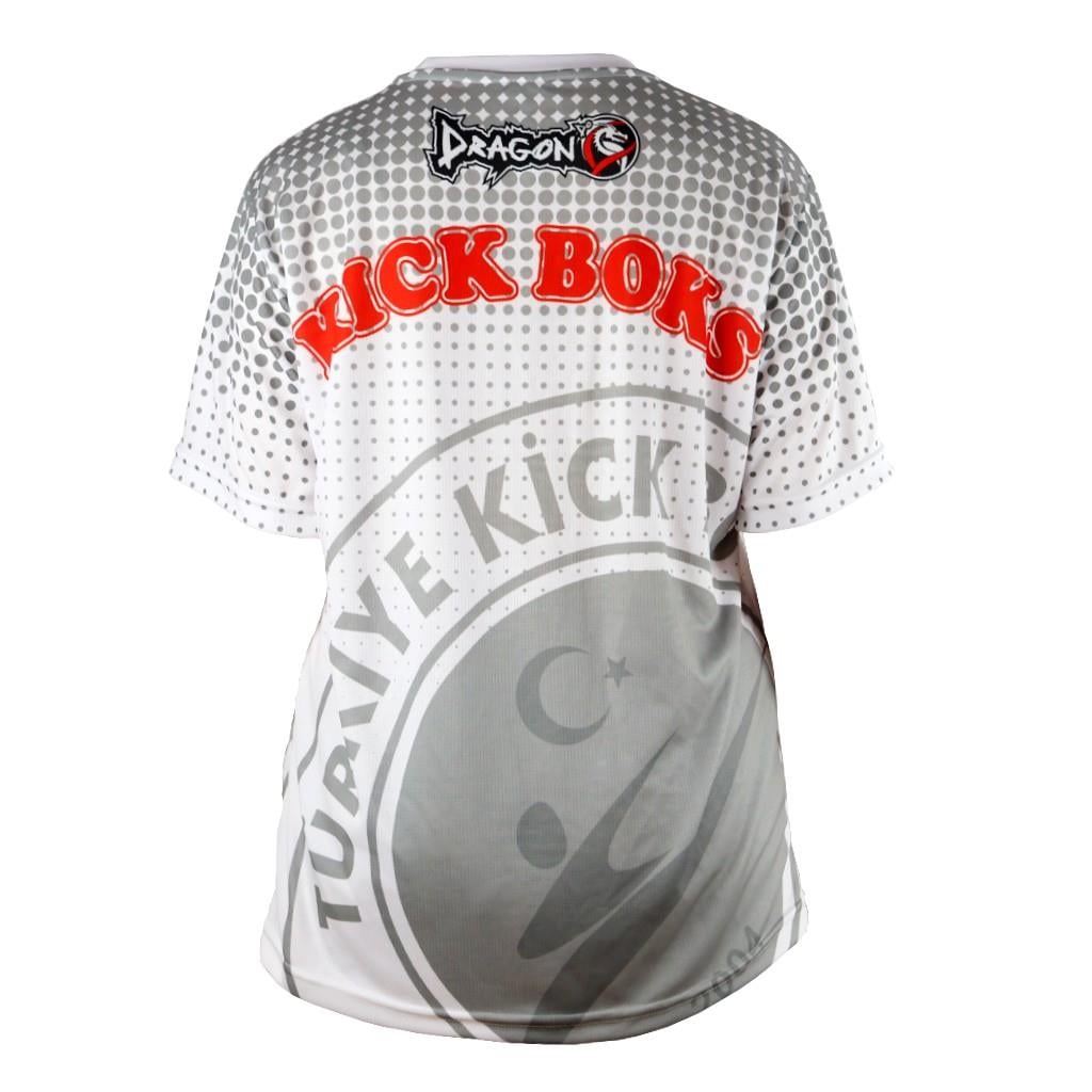 DragonDo KF2024 Kick Boks Tişörtü Beyaz Kick Boxing Tshirt