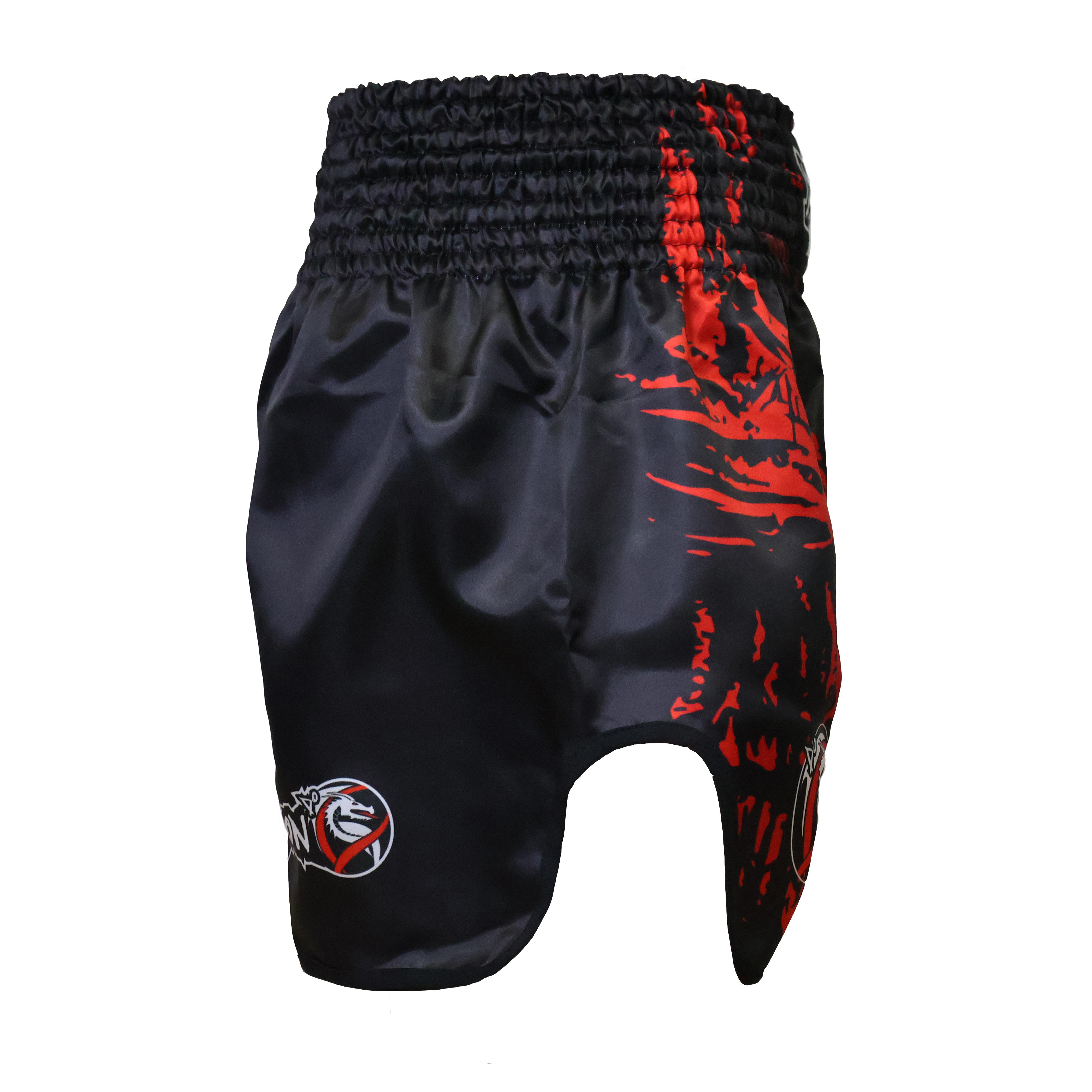 DragonDo MT3012 Red Skull Muaythai Şortu Dijital Baskılı Muay Thai Şortu