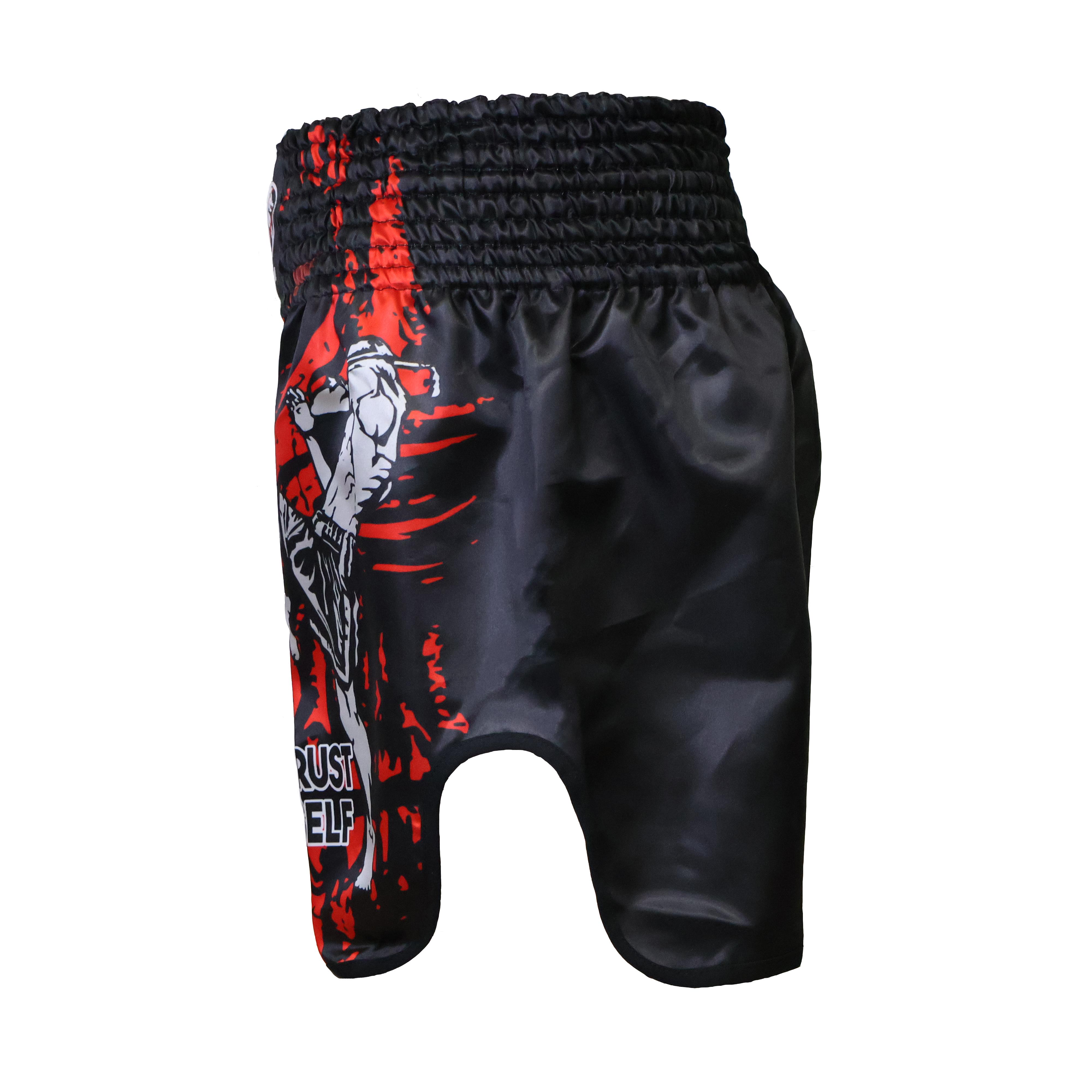 DragonDo MT3012 Red Skull Muaythai Şortu Dijital Baskılı Muay Thai Şortu